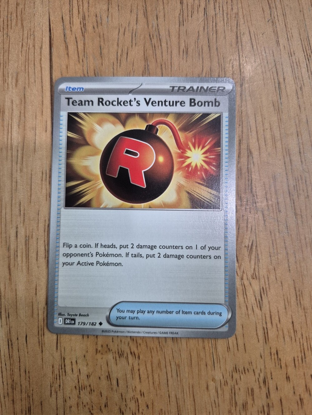 QTY 4 Team Rocket's Venture Bomb Pokémon Trainer Item Card